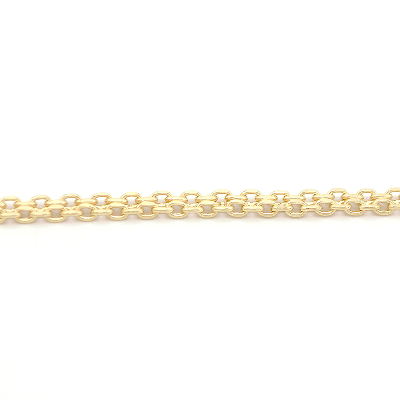 Zlatý náramek Bismark s velkou karabinou 1,93g