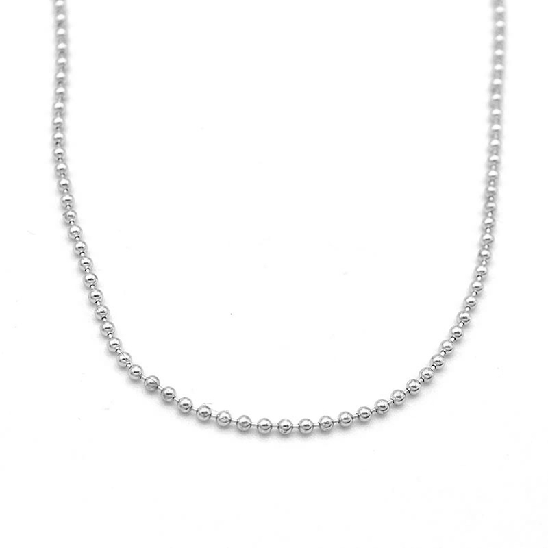 Řetízek z bílého zlata, zdobený, z kuliček 2,26g