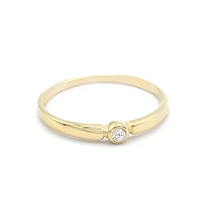 Zlatý prsten se zirkonem 0,87g
