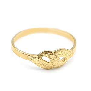 Zlatý prsten propletená ozdoba 0,95g