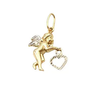 Zlatý přívěsek Anděl se srdíčkem dvě barvy zlata 1,15g