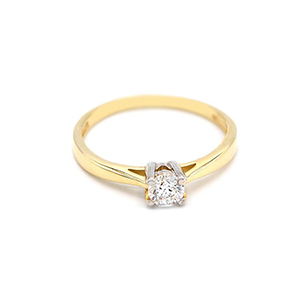 Zlatý zásnubní prsten kombinovaný 1,90g