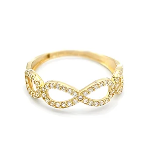 zlatý prsten oka nekonečno se zirkony 1,33g