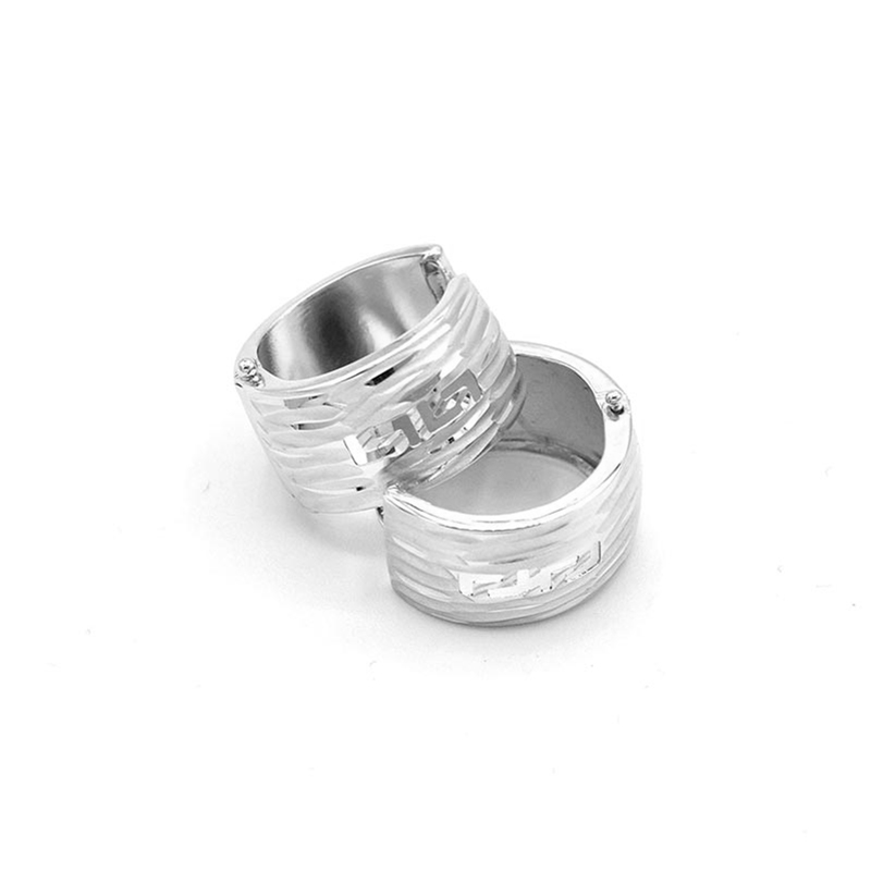 Náušnice z bílého zlata kruhy se zdobením 3,68g