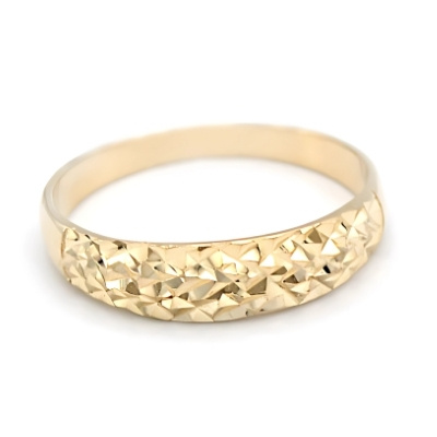 Zlatý prsten s rytým mřížkováním 1,33g