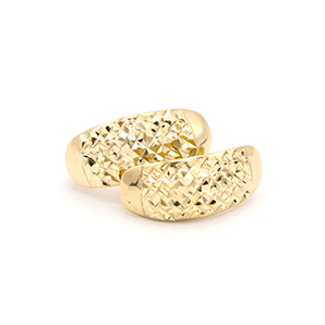 Zlaté náušnice s mřížkovaným gravírováním 3,03g