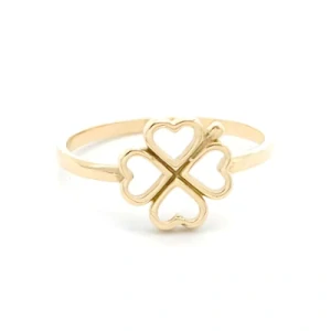 Zlatý prsten čtyřlístek 1,20g