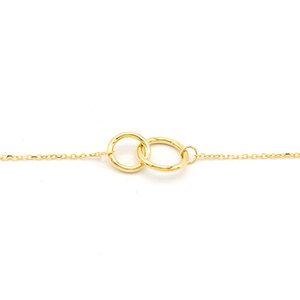 Zlatý náramek Anker propletená kolečka 1,00g
