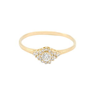 Zlatý prsten se zirkony 1,30g