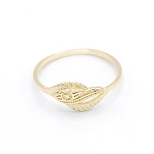 Zlatý prsten vlnky zdobené rytím 1,00g