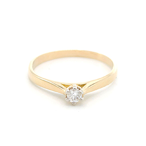 Zlatý zásnubní prsten se zirkonem 1,45g