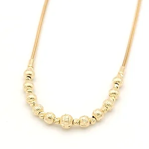 Zlatý náhrdelník s lesklými kuličkami 7,95g