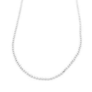Řetízek z bílého zlata, kuličkový 1,42g