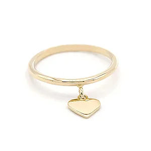 Zlatý prsten se zavěšeným srdíčkem 1,30g