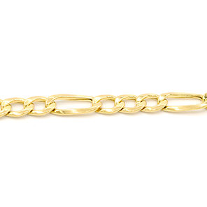 Zlatý náramek Figaro hrubý s velkou karabinou 6,95g 