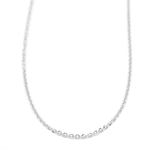 Řetízek z bílého zlata, zdobený Anker v lesklém vzhledu 1,55g