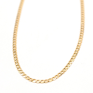 Zlatý řetízek Pancer zdobený proužky  