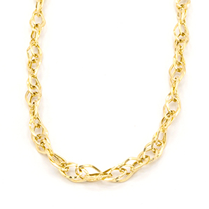 Zlatý náhrdelník proplétaný s velkou karabinou 5,72g