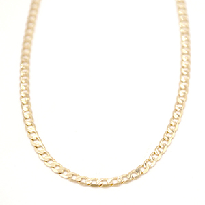 Zlatý řetízek Pancer zdobený proužky s karabinou 5,85g