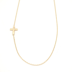 Zlatý řetízek s křížkem na boku 1,32g