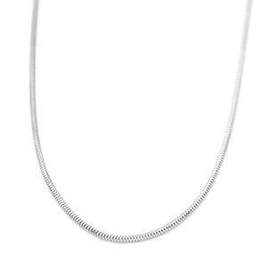 Řetízek z bílého zlata lanko hladké v lesklém vzhledu s velkou karabinou 4,10g