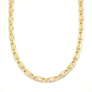 Zlatý řetízek Pancer zdobený s velkou karabinou 