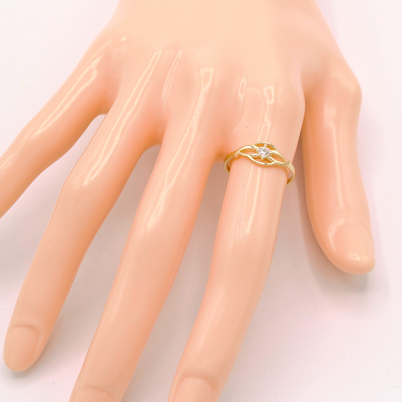 Zlatý prsten se zirkonem 1,80g