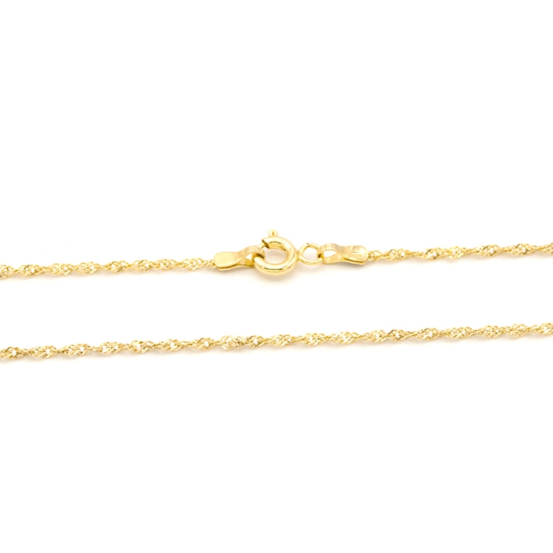 Zlatý dětský řetízek Singapore kroucený 1,30g