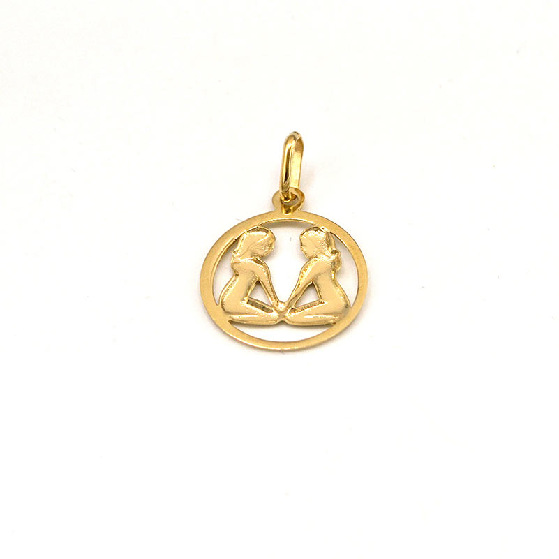 Zlatý přívěsek blíženci v kruhu 0,73g