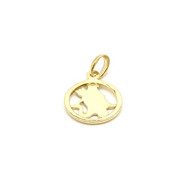 Zlatý přívěsek znamení vodnář v kruhu 1,15g