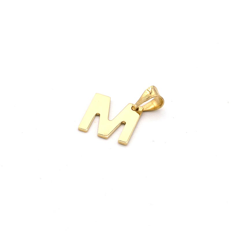 Zlatý přívěsek písmeno M 0,60g