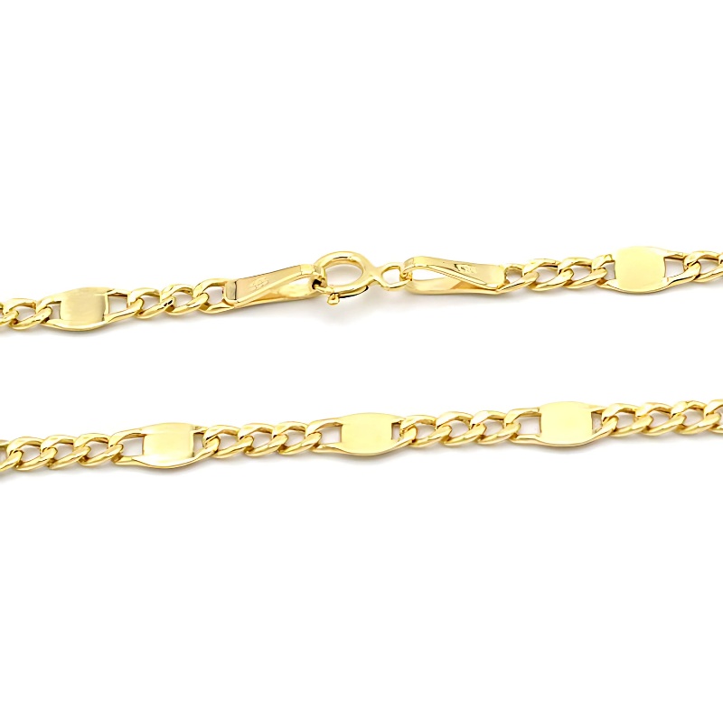 Zlatý řetízek Figaro s Valentinou 2,45g