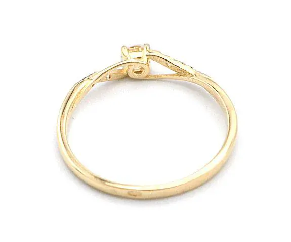 Zlatý prsten se zirkony 1,45g