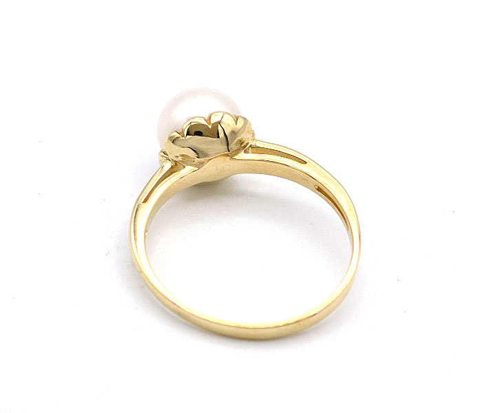 Zlatý prsten s perlou 2,32g