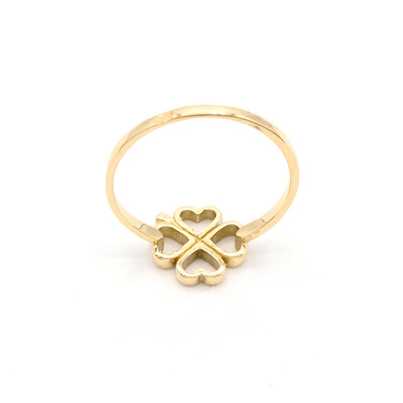 Zlatý prsten čtyřlístek 1,28g