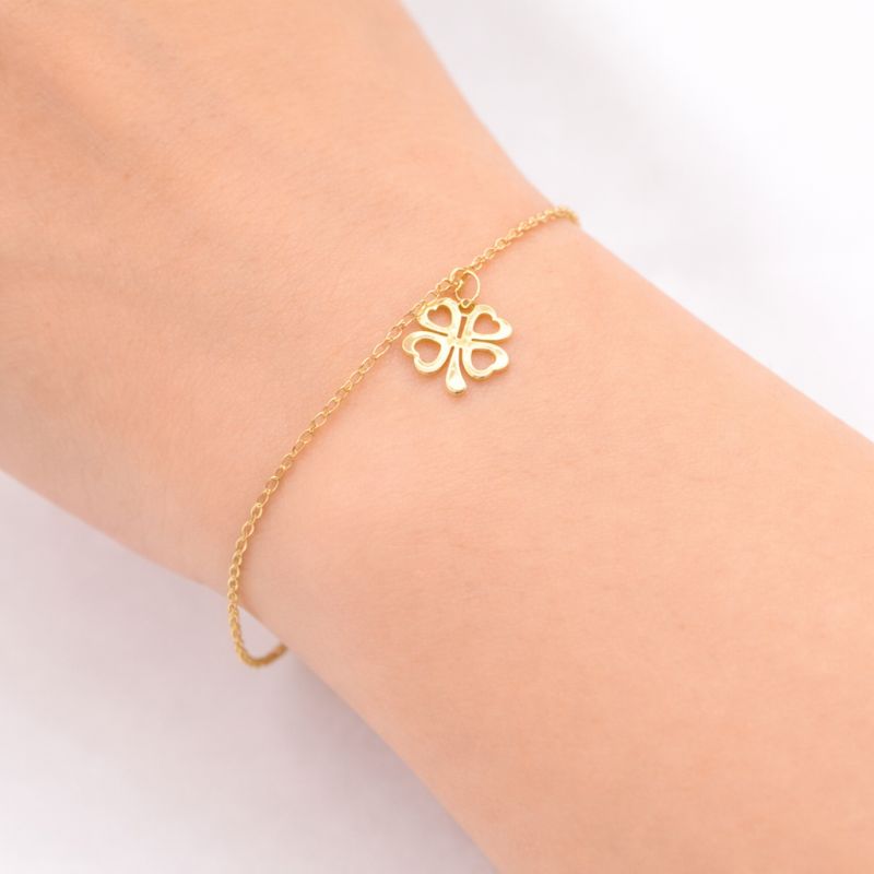 Zlatý náramek se čtyřlístkem 0,85g