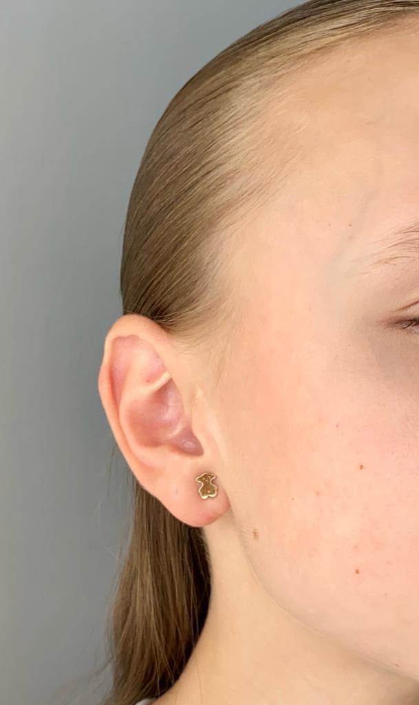 Zlaté náušnice medvídci na puzetu 1,15g