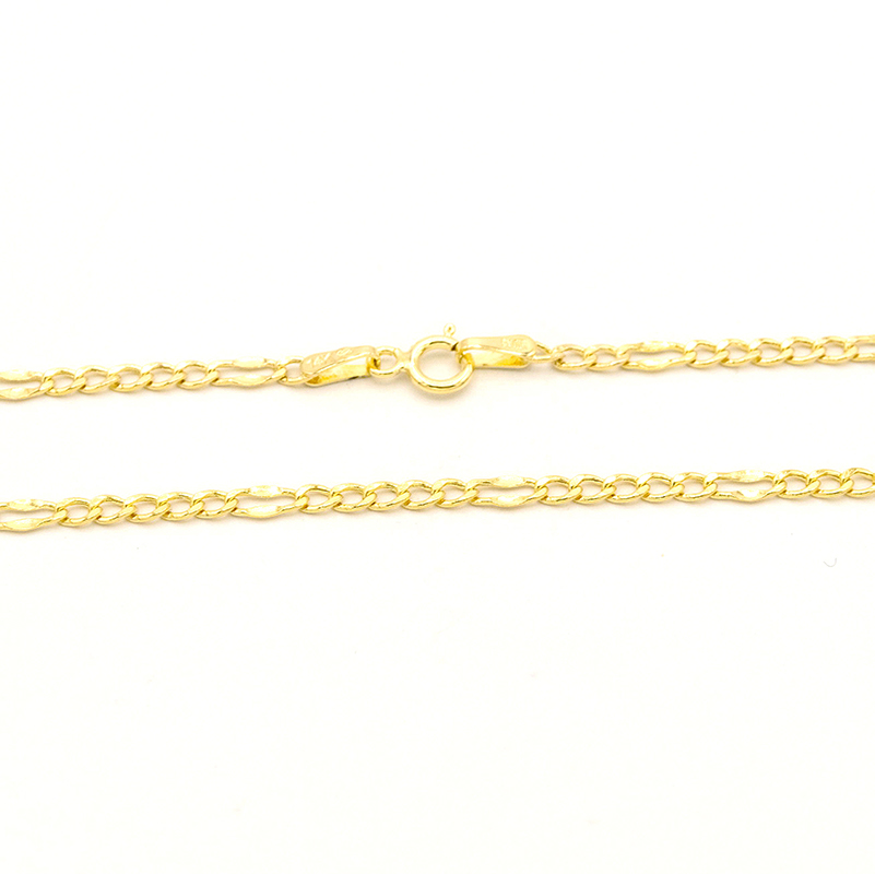 Zlatý řetízek Figaro kávové zrno 1,90g