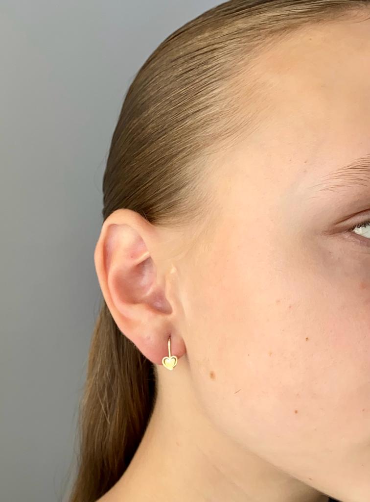 Zlaté náušnice srdíčka 1,25g