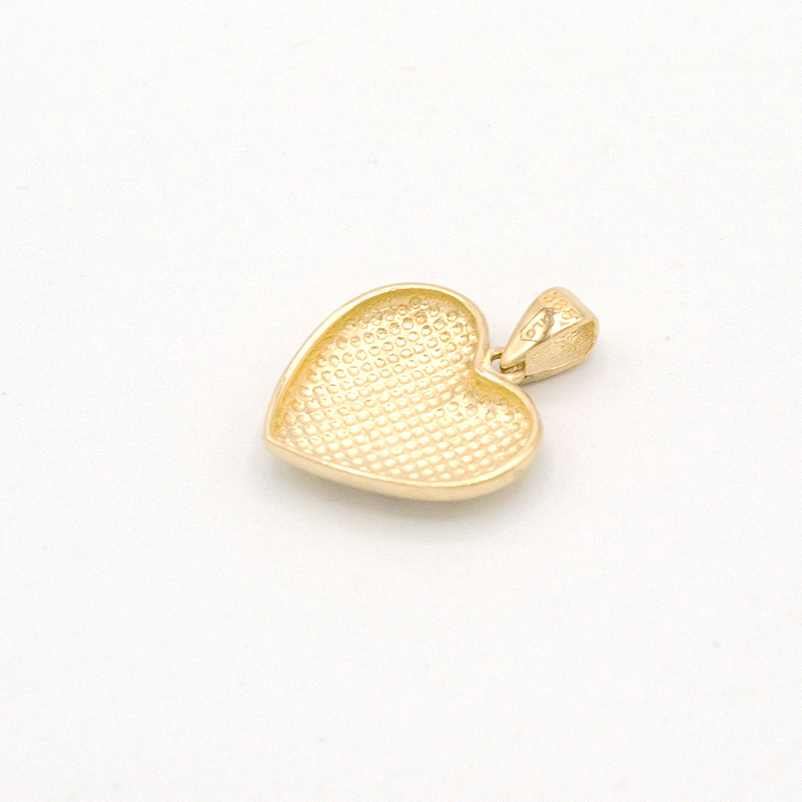 Zlatý přívěsek srdce zdobené 1,07g