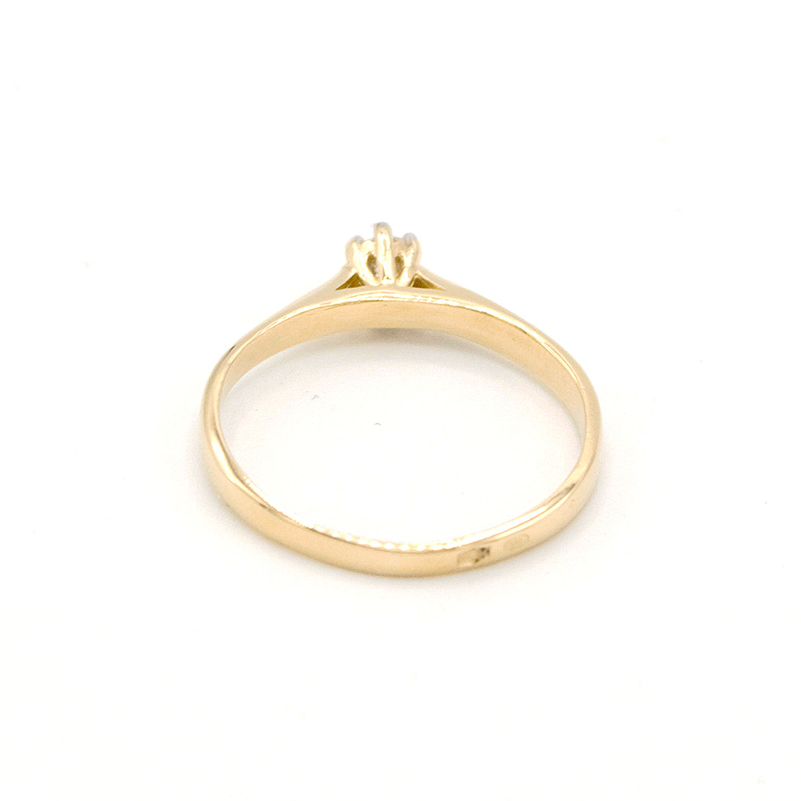 Zlatý zásnubní prsten se zirkonem 1,68g