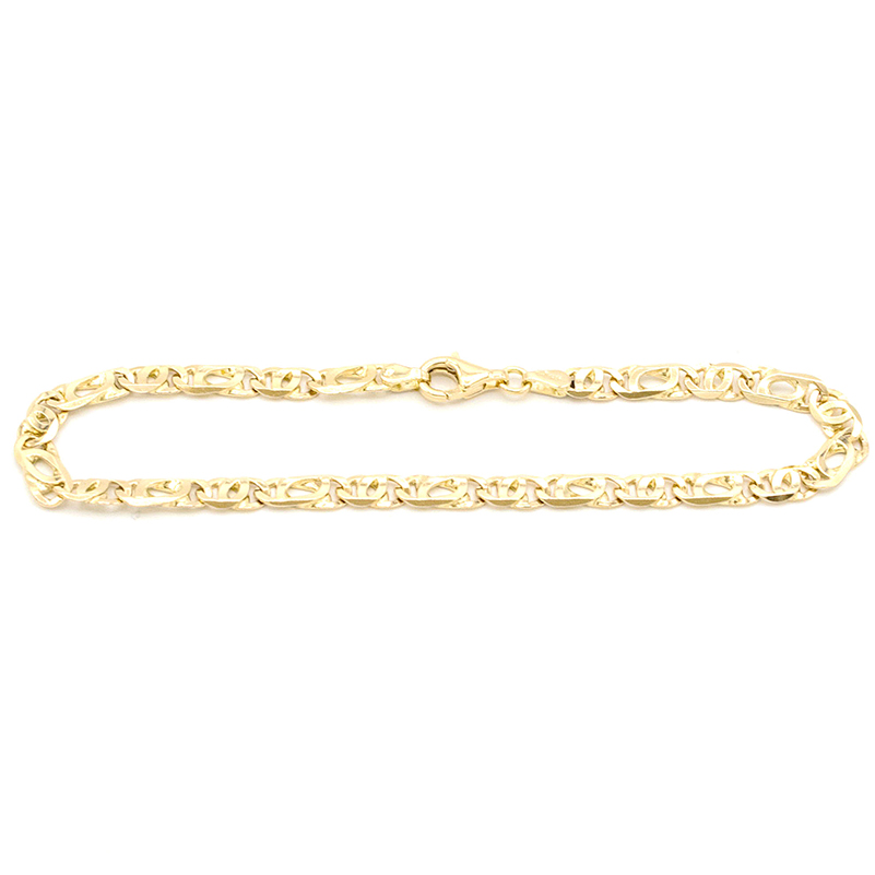 Zlatý náramek Pancer dvojí očka 7,90g