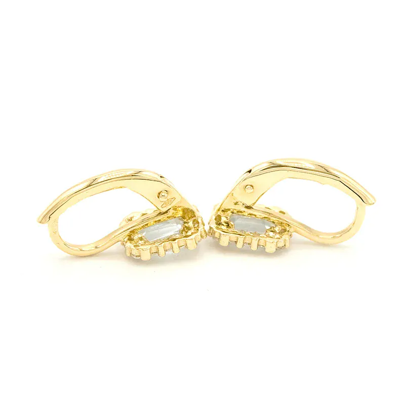 Zlaté náušnice s topazem 1,95g