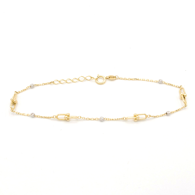 Zlatý náramek ozdoba a kuličky 1,65g