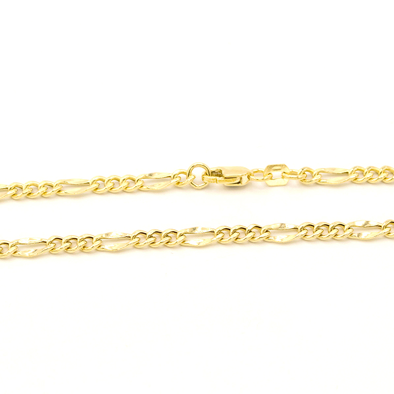 Zlatý řetízek Figaro zdobený 4,20g