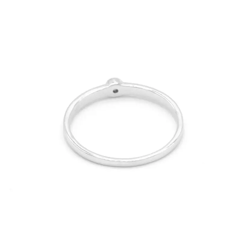 Prsten z bílého zlata, kroužek se zirkonem 1,15g