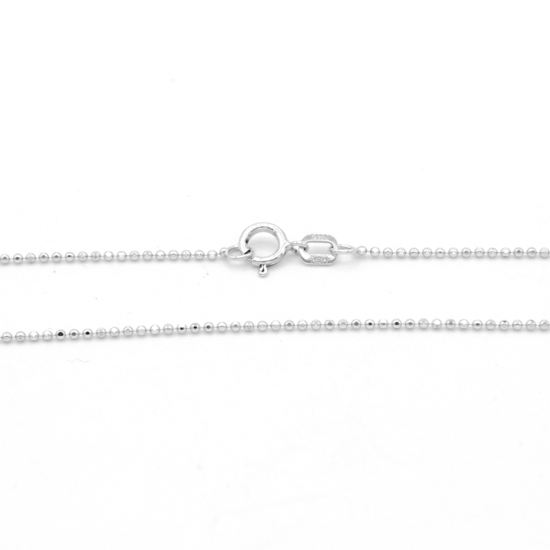Řetízek z bílého zlata, kuličkový 1,42g