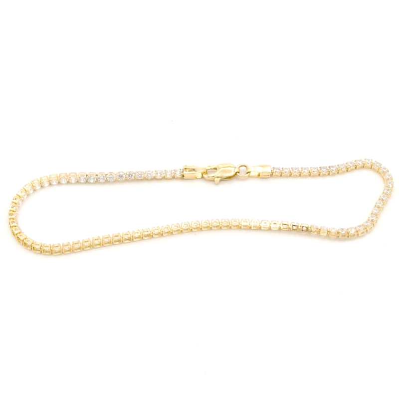 Zlatý náramek ze zirkonů 2,46g