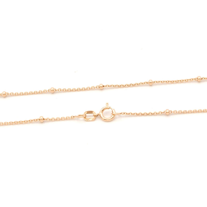 Zlatý řetízek Anker zdobený kuličkami růžové zlato 2,42g