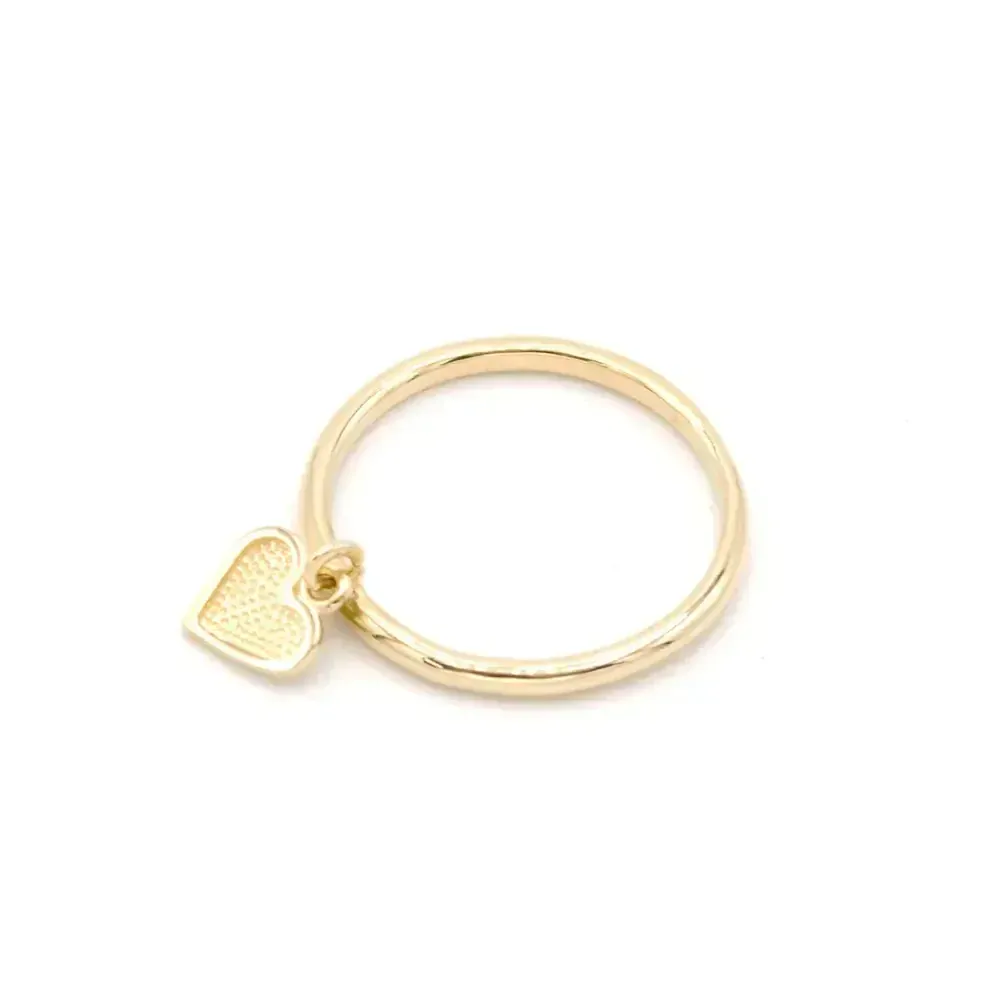 Zlatý prsten se zavěšeným srdíčkem 1,35g